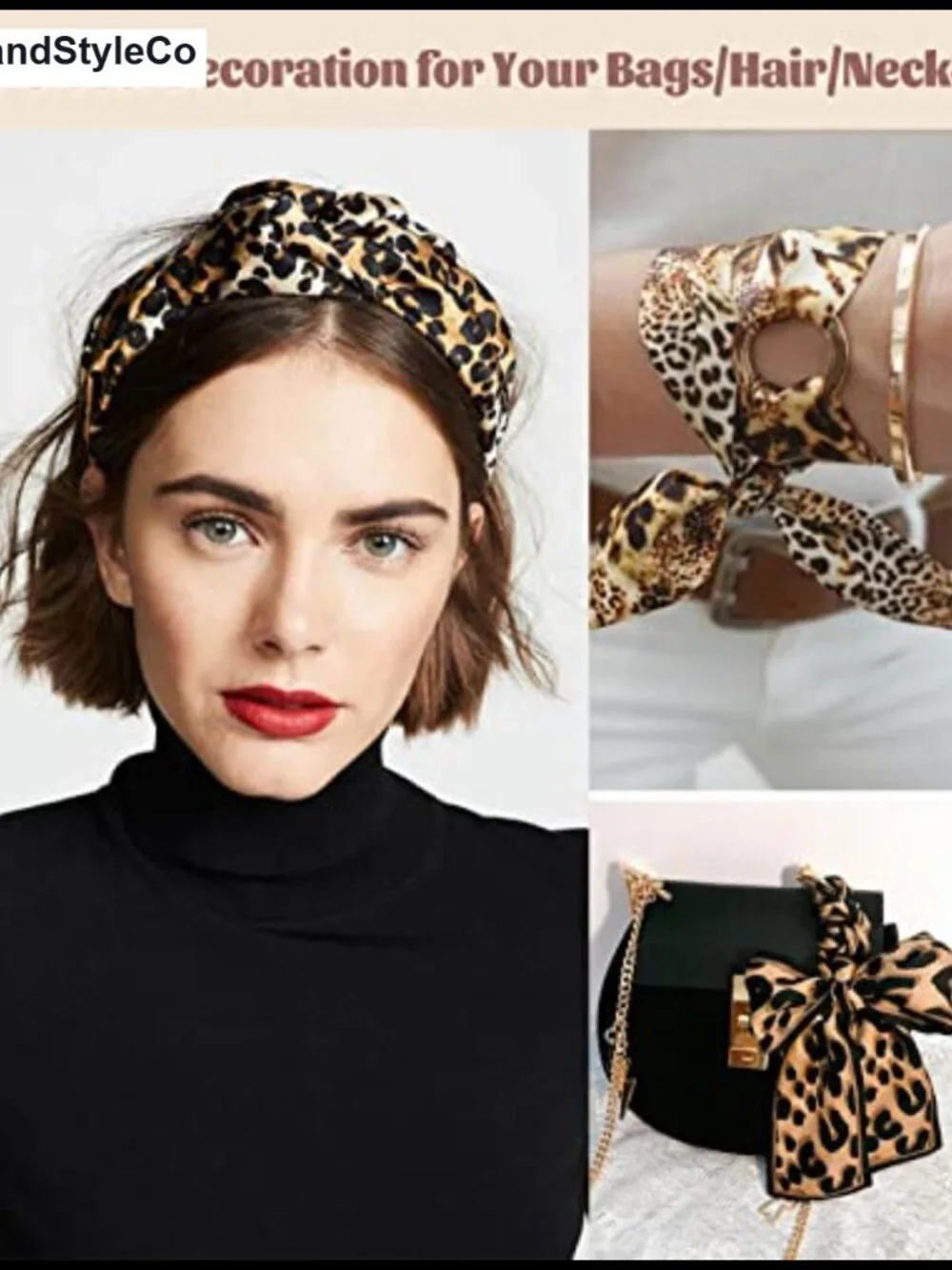 2/6/10 Pack Imitation Silk Scarf Bags for Women Hair Neck Handbag Decor Fashion